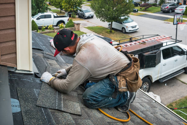 Professional Gutter Repair And Installation technician working in Dunlap, IN